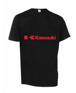 KAWASAKİ LOGOLU BASKILI TİŞÖRT SİYAH RENK