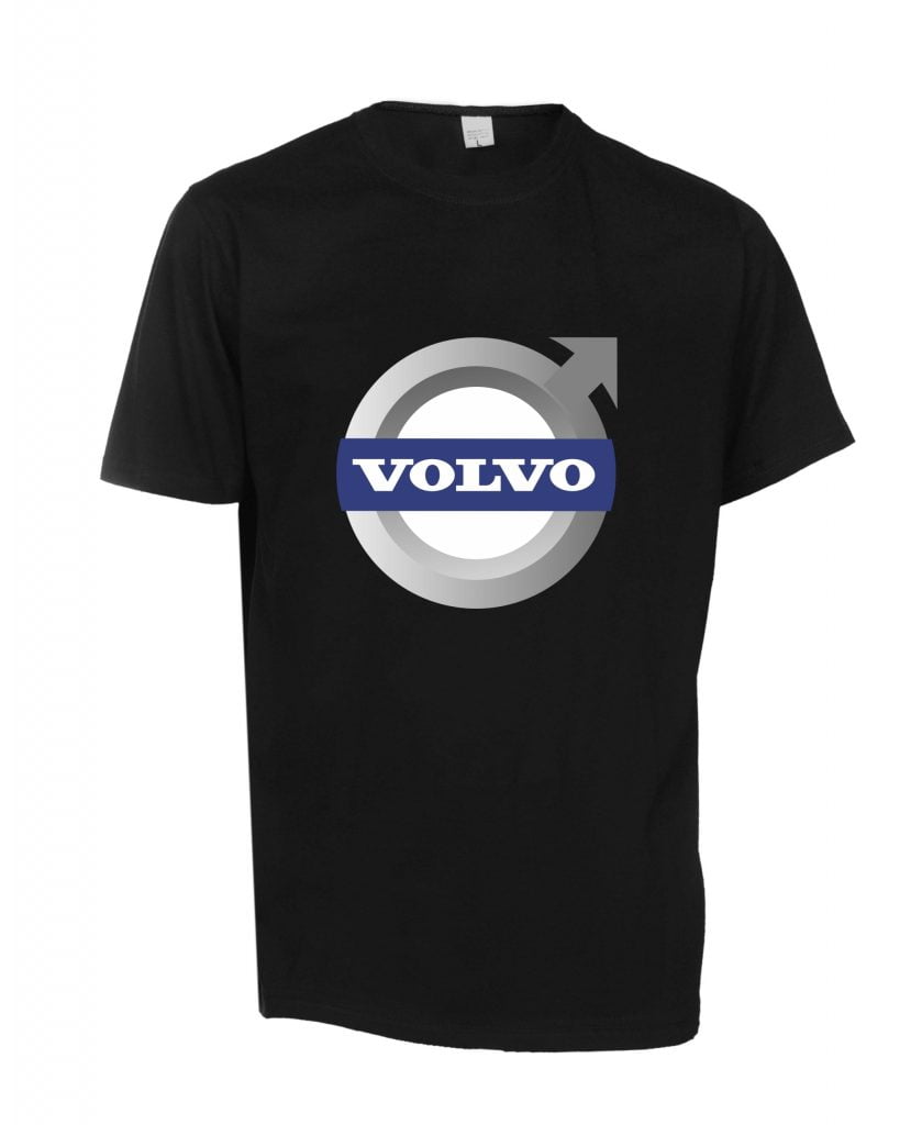 VOLVO LOGOLU BASKILI TİŞÖRT SİYAH RENK